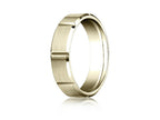 Benchmark® 6mm Comfort-fit Satin-finished Grooves Carved Design Wedding Band Ring