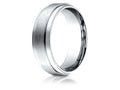 Benchmark® 14k Gold 7mm Comfort-fit Satin-finished With High Polished Drop Edge Carved Design Wedding Band Ring