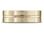 Benchmark® 18k Gold 7mm Comfort-fit Satin-finished With High Polished Center Cut Carved Design Wedding Band Ring