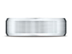 Benchmark® 14k Gold 7mm Comfort-fit Satin-finished With High Polished Beveled Edge Carved Design Wedding Band Ring