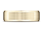 Benchmark® 18k Gold 7mm Comfort-fit Satin-finished With High Polished Beveled Edge Carved Design Wedding Band Ring
