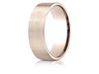 Benchmark® 14k Rose Gold 7mm Comfort-fit Satin-finished Carved Design Wedding Band Ring