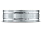 Benchmark® 14k Gold 7mm Comfort-fit Satin-finished With Parallel Grooves Carved Design Wedding Band Ring