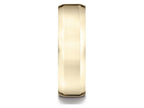 Benchmark® 10k Gold 7mm Comfort-fit High Polished Carved Design Wedding Band Ring
