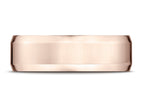 Benchmark® 14k Rose Gold 7mm Comfort-fit High Polished Carved Design Wedding Band Ring