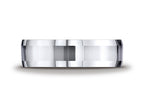 Benchmark® Cobalt Chrome™ 7mm Comfort-fit High Polished Beveled Edge Design Ring