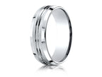 Benchmark® 7mm Comfort-fit Satin-finished Beveled Edge Design Ring