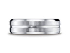 Benchmark® Cobalt Chrome™ 7mm Comfort-fit Satin-finished Beveled Edge Design Ring