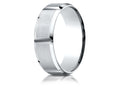 Benchmark® 14k Gold 7mm Comfort-fit Satin-finished Grooves Carved Design Wedding Band Ring