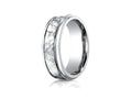 Benchmark® 7mm Comfort Fit Hammered-Finished  Wedding Band / Ring