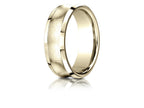 Benchmark® 14k Gold 7.5mm Comfort-fit Satin-finished Concave Beveled Edge Design Wedding Band Ring