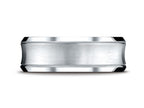 Benchmark® 18k Gold 7.5mm Comfort-fit Satin-finished Concave Beveled Edge Design Wedding Band Ring