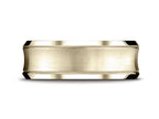 Benchmark® 18k Gold 7.5mm Comfort-fit Satin-finished Concave Beveled Edge Design Wedding Band Ring