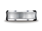 Benchmark® Cobalt Chrome™ 7.5mm Comfort-fit Satin-finished Concave Design Ring