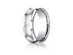 Benchmark® Cobalt Chrome™ 7.5mm Comfort-fit Satin-finished Concave Design Ring