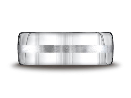 Benchmark® Cobalt Chrome™ 7.5mm Comfort-fit Satin-finished Design Ring
