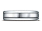 Benchmark® Cobalt Chrome™ 7.0mm Comfort-fit Satin-finished Blackened Design Ring
