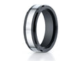 Benchmark® 7mm Tungsten Forge® Wedding Band Ring with Seranite Edge
