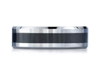 Benchmark® Cobalt Chrome™7mm Comfort-fit Ceramic Inlay Design Ring