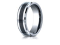 Benchmark® Cobalt Chrome™7mm Comfort-fit Ceramic Inlay Design Ring