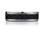 Benchmark® 7mm Tungsten Forge® Wedding Band Ring with Carbon Fiber Center