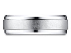 Benchmark® 14 Karat Gold 7mm Comfort-fit Drop Bevel Swirl Finish Center Design Wedding Band Ring