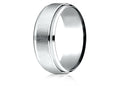 Benchmark® 14 Karat Gold 7mm Comfort-fit Drop Bevel Swirl Finish Center Design Wedding Band Ring