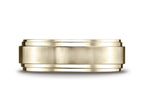 Benchmark® 14k Gold 8mm Comfort-fit Satin-finished Step Edge Carved Design Wedding Band Ring