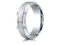 Benchmark® 18k Gold 8mm Comfort-fit Satin-finished Step Edge Carved Design Wedding Band Ring