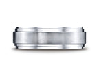 Benchmark® Cobalt Chrome™ 8mm Comfort-fit Satin-finished Double Edge Design Ring