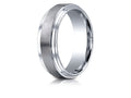 Benchmark® Cobalt Chrome™ 8mm Comfort-fit Satin-finished Double Edge Design Ring