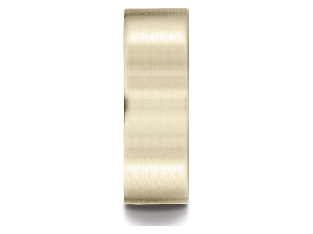 Benchmark® 14k Gold 8mm Comfort-fit Satin-finished Carved Design Wedding Band Ring