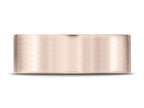 Benchmark® 14k Rose Gold 8mm Comfort-fit Satin-finished Carved Design Wedding Band Ring