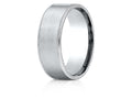 Benchmark® 14k Gold 8mm Comfort-fit Riveted Edge Satin Finish Design Wedding Band Ring