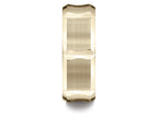 Benchmark® 14k Gold 8mm Comfort-fit Satin-finished Beveled Edge Concave With Horizontal Cuts Carved Design Wedding Band