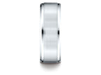Benchmark® 14k Gold 8mm Comfort-fit Satin-finished Drop Beveled Edge Carved Design Wedding Band Ring