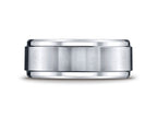 Benchmark® Cobalt Chrome™ 9mm Comfort-fit Satin-finished Stair-step Edge Design Ring