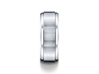 Benchmark® Cobalt Chrome™ 9mm Comfort-fit Satin-finished Stair-step Edge Design Ring