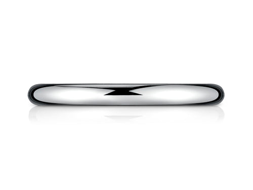 Benchmark® 2.5mm Comfort-fit High Polished Round Carved Design Wedding Band Ring