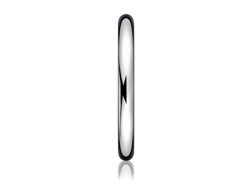 Benchmark® 2.5mm Comfort-fit High Polished Round Carved Design Wedding Band Ring