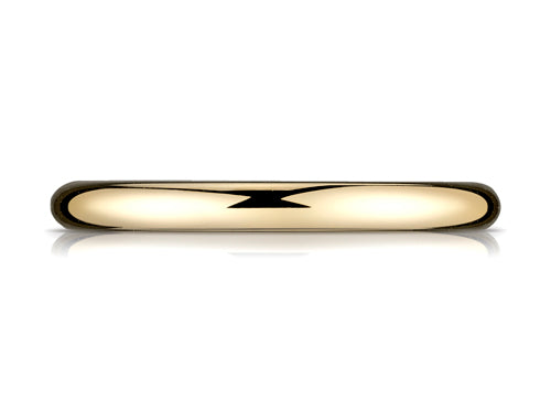 Benchmark® 2.5mm Comfort-fit High Polished Round Carved Design Wedding Band Ring