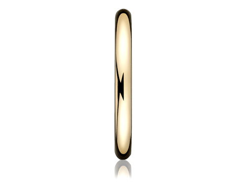 Benchmark® 2.5mm Comfort-fit High Polished Round Carved Design Wedding Band Ring