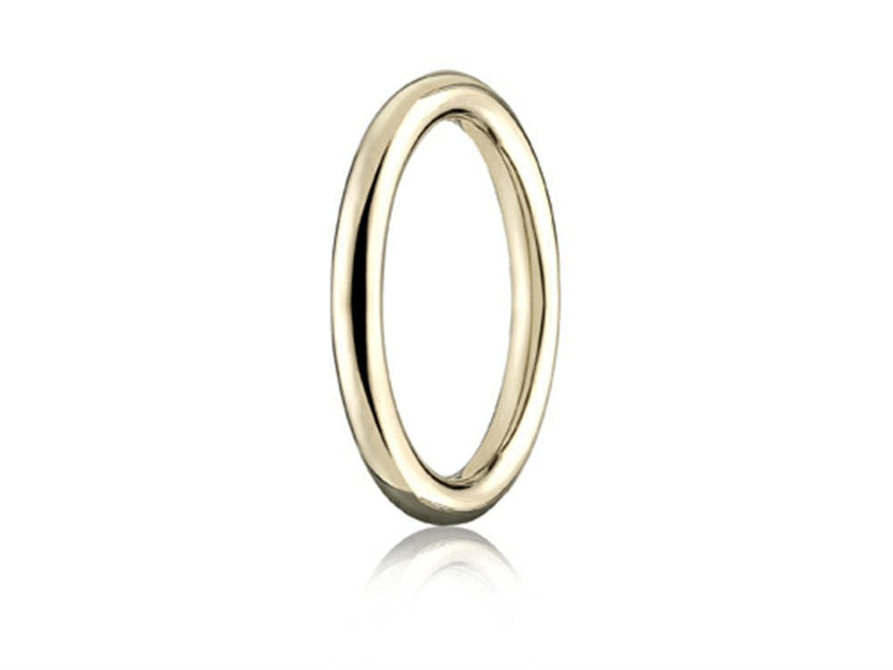 Benchmark® 2.5mm Comfort-fit High Polished Round Carved Design Wedding Band Ring