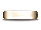 Benchmark® 14 Karat Gold 6.5mm Comfort-fit Drop Edge High Polish Design Wedding Band Ring
