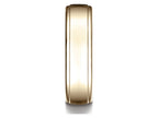 Benchmark® 14 Karat Gold 6.5mm Comfort-fit Drop Edge High Polish Design Wedding Band Ring