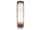 Benchmark® 14 Karat Rose Gold 6.5mm Comfort-fit Drop Edge High Polish Design Wedding Band Ring