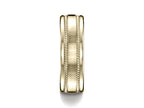 Benchmark® 7.5mm Comfort-fit Satin-finished Rope Carved Design Wedding Band Ring