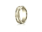 Benchmark® 7.5mm Comfort-fit Satin-finished Rope Carved Design Wedding Band Ring
