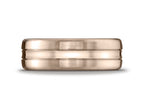 Benchmark® 7.5mm Comfort-fit Satin-finished High Polished Center Cut Carved Design Wedding Band Ring