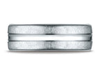 Benchmark® 14k Gold 7.5 Mm Comfort Fit Swirled Finish Center Convex Cut Design Wedding Band Ring